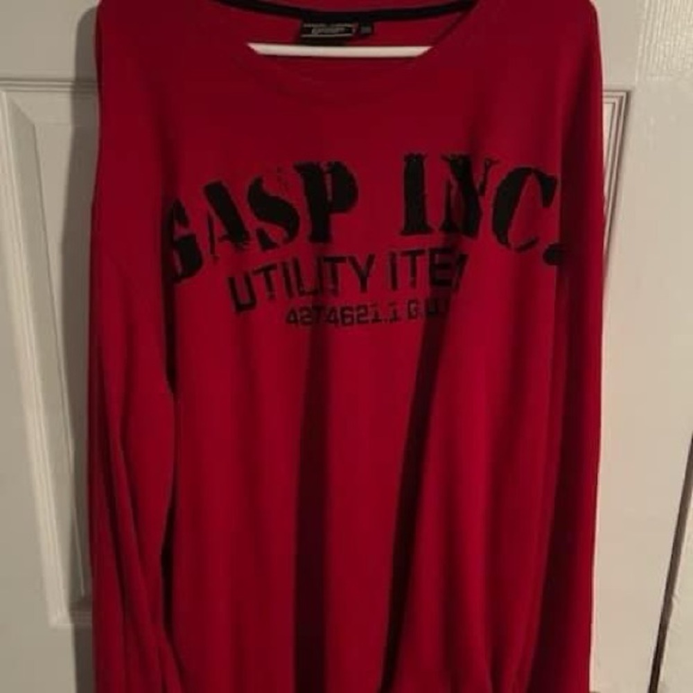 Men GASP long sleeve size 3xl red